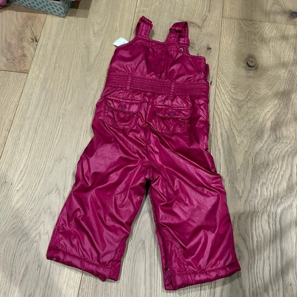 NWT gap pink snow bib overall insulated winter  12/18 m